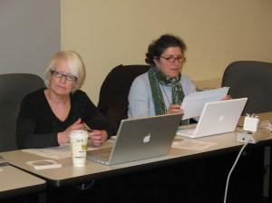 Dennie Wolf and Cathy Melio reading applications