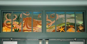 CRES Stained glass over door