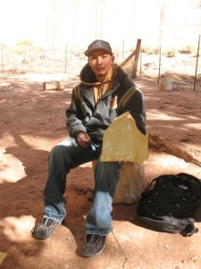 Young Navajo artist whose grandparents live in the canyon during the summer