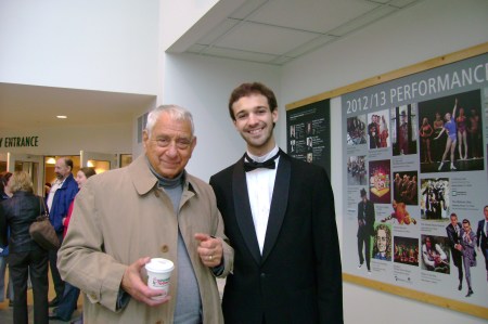 Wes Raines with the first person who inspired him to pursue music, grandfather Doc Lombardi, B.M. Boston Conservatory '50.