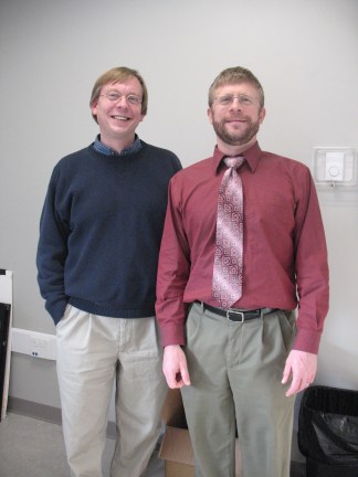 Rob with colleague York High School colleague music educator Dan Sovetsky. (Those of you who know Dan thought he was shorter than Rob. Well, surprise!