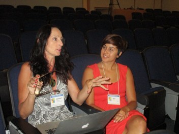 Dance and visual arts teacher leader from Lake Region High School Carmel Collins and music teacher leader from Sebasticook Valley Middle School