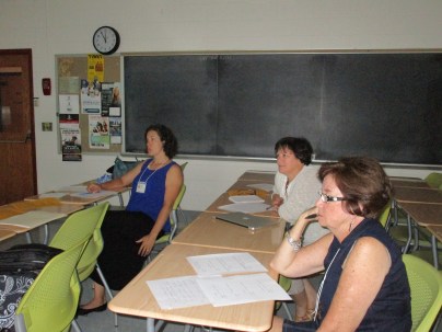 Music Teacher Leader Kate Smith, and Critical Friends, AOS 92 Curriculum Leader Mary Boyle and 2014 Maine Teacher of the Year Karen MacDonald