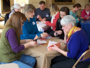 Participants in Catherine Ayer's bookmaking workshop