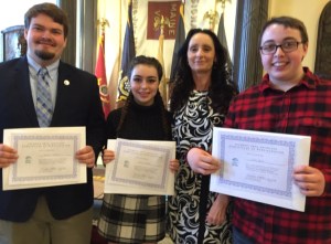 Dan Neault, Emily St. John, Carmel Collins, and Cody Bean
