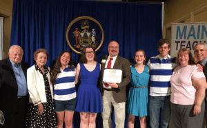 Andy Forster with students, colleagues, and his parents. Soooo proud!