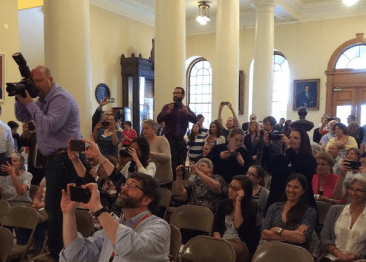 So many pictures were being taken in the State House!