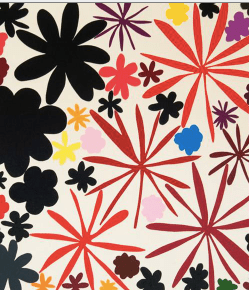 Polly Apfelbaum (United States, born 1955), Night Flowering, 2009, multicolor woodblock print on paper, 16 x 16 inches. Courtesy of the artist and Durham Press.