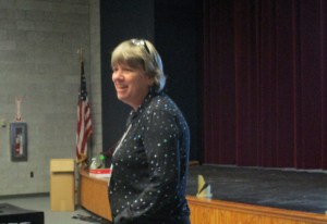 Sue Barre presenting Bringing it all Together, her assessment system